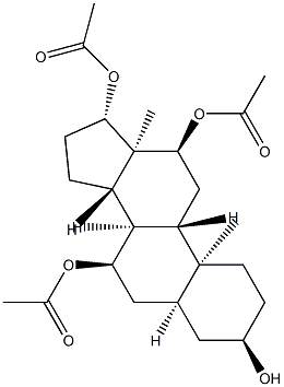 5β-Androstane-3α,7α,12α,17β-tetrol 7,12,17-triacetate Structure
