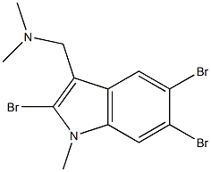 N,N,1-Trimethyl-2,5,6-tribromo-1H-indole-3-methanamine Structure