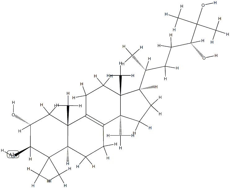 (24R)-5α-Lanost-8-ene-2α,3β,24,25-tetraol Structure