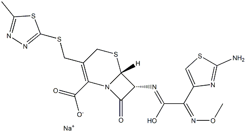 (7R)-3-[(5-Methyl-1,3,4-thiadiazole-2-yl)thiomethyl]-7β-[(Z)-(2-aminothiazole-4-yl)(methoxyimino)acetylamino]cepham-3-ene-4-carboxylic acid sodium salt|