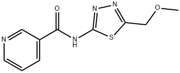 3-Pyridinecarboxamide,N-[5-(methoxymethyl)-1,3,4-thiadiazol-2-yl]-(9CI) 结构式