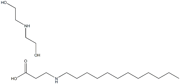 N-dodecyl-beta-alanine, compound with 2,2'-iminodiethanol (1:1) Struktur