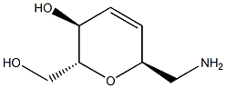 D-arabino-Hept-3-enitol, 1-amino-2,6-anhydro-1,3,4-trideoxy- (9CI) Structure