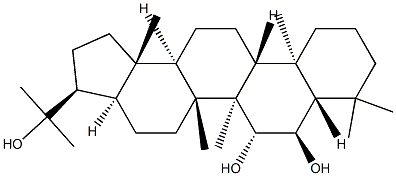 Hopane-6α,7β,22-triol Structure