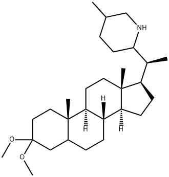 (22ξ,25ξ)-3,3-Dimethoxy-16,28-secosolanidane Structure