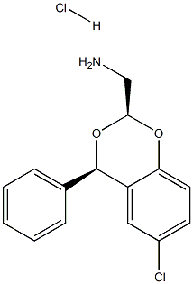 [(7R,9R)-4-chloro-7-phenyl-8,10-dioxabicyclo[4.4.0]deca-2,4,11-trien-9 -yl]methanamine hydrochloride Struktur