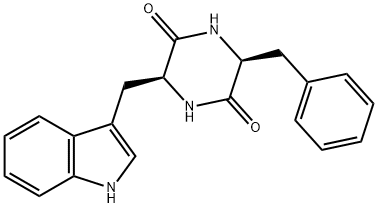 环(L-苯丙氨酰-L-色氨酰) 结构式