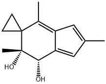 Spiro[cyclopropane-1,5-[5H]indene]-6,7-diol, 6,7-dihydro-2,4,6-trimethyl-, (6R,7S)- (9CI),652134-50-4,结构式