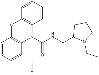 N-(N'-ethyl-pyrrolidino-2-methyl)phenothiazine-10-carboxamide Struktur