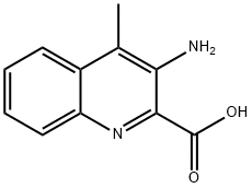 2-Quinolinecarboxylicacid,3-amino-4-methyl-(9CI) Structure