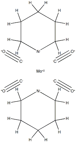 CIS-TETRACARBONYLBIS(PIPERIDINE)MOLYBDENUM Struktur