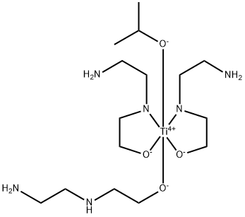 bis[2-[(2-aminoethyl)amino]ethanolato][2-[(2-aminoethyl)amino]ethanolato-O](propan-2-olato)titanate Struktur