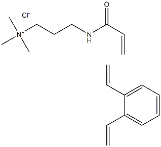 1-Propanaminium, N,N,N-trimethyl-3-[(1-oxo-2-propenyl)amino]-, chloride, polymer with diethenylbenzene 结构式