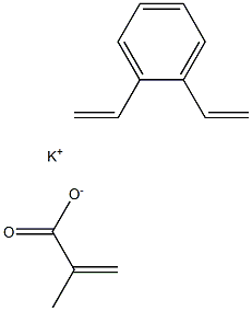 2-Propenoic acid, 2-methyl-, potassium salt, polymer with diethenylbenzene Structure
