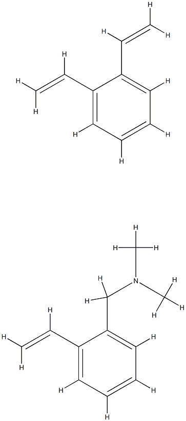 Benzenemethanamine, ar-ethenyl-N,N-dimethyl-, polymer with diethenylbe nzene Structure