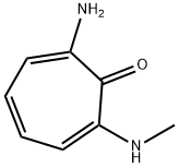 2,4,6-Cycloheptatrien-1-one,2-amino-7-(methylamino)-(9CI) Struktur