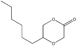 1,4-Dioxan-2-one, 5(or 6)-hexyl- Struktur
