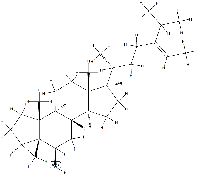 (24Z)-3α,5-Cyclo-5α-stigmast-24(28)-en-6β-ol Struktur
