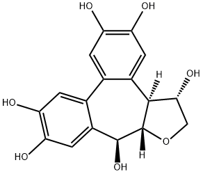 (4bS)-4b,5,7aβ,8-Tetrahydro-6H-dibenzo[3,4:5,6]cyclohepta[1,2-b]furan-2,3,5α,8β,10,11-hexol Structure