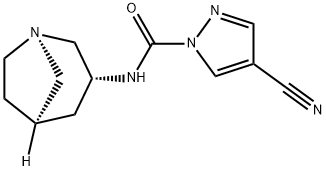 1H-Pyrazole-1-carboxamide,N-(1R,3R,5R)-1-azabicyclo[3.2.1]oct-3-yl-4- Struktur