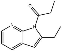 1H-Pyrrolo[2,3-b]pyridine,2-ethyl-1-(1-oxopropyl)-(9CI) Struktur