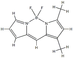 4,4-Difluoro-5,7-dimethyl-4-bora-3a,4a-diaza-3-indacene Structure