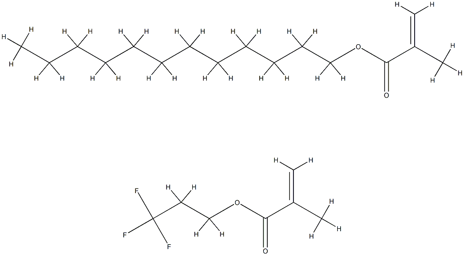2-甲基丙烯酸十二烷酯与Α-氟-Ω-[(2-甲基-1-氧代-2-丙烯基)氧]乙基]聚(二氟亚甲基)的聚合物, 65605-58-5, 结构式