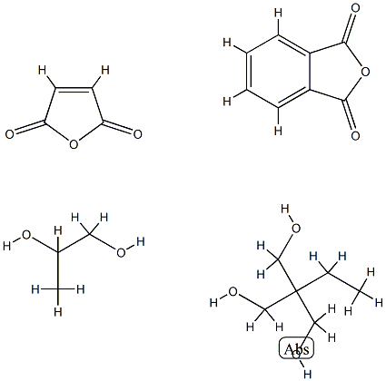 1,3-Isobenzofurandione, polymer with 2-ethyl-2-(hydroxymethyl)-1,3-propanediol, 2,5-furandione and 1,2-propanediol 化学構造式