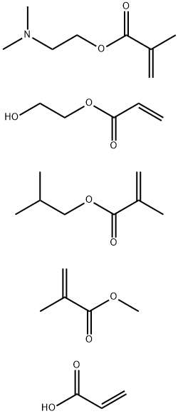 2-Propenoic acid, 2-methyl-, 2-(dimethylamino)ethyl ester, polymer with 2-hydroxyethyl 2-propenoate, methyl 2-methyl-2-propenoate, 2-methylpropyl 2-methyl-2-propenoate and 2-propenoic acid Struktur
