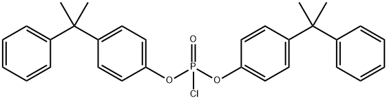 Chlorophosphonic acid bis[p-(α,α-dimethylbenzyl)phenyl] ester Structure