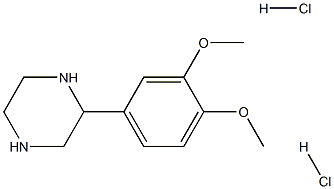 2-(3,4-DiMethoxyphenyl)-piperazine hydrochloride Structure