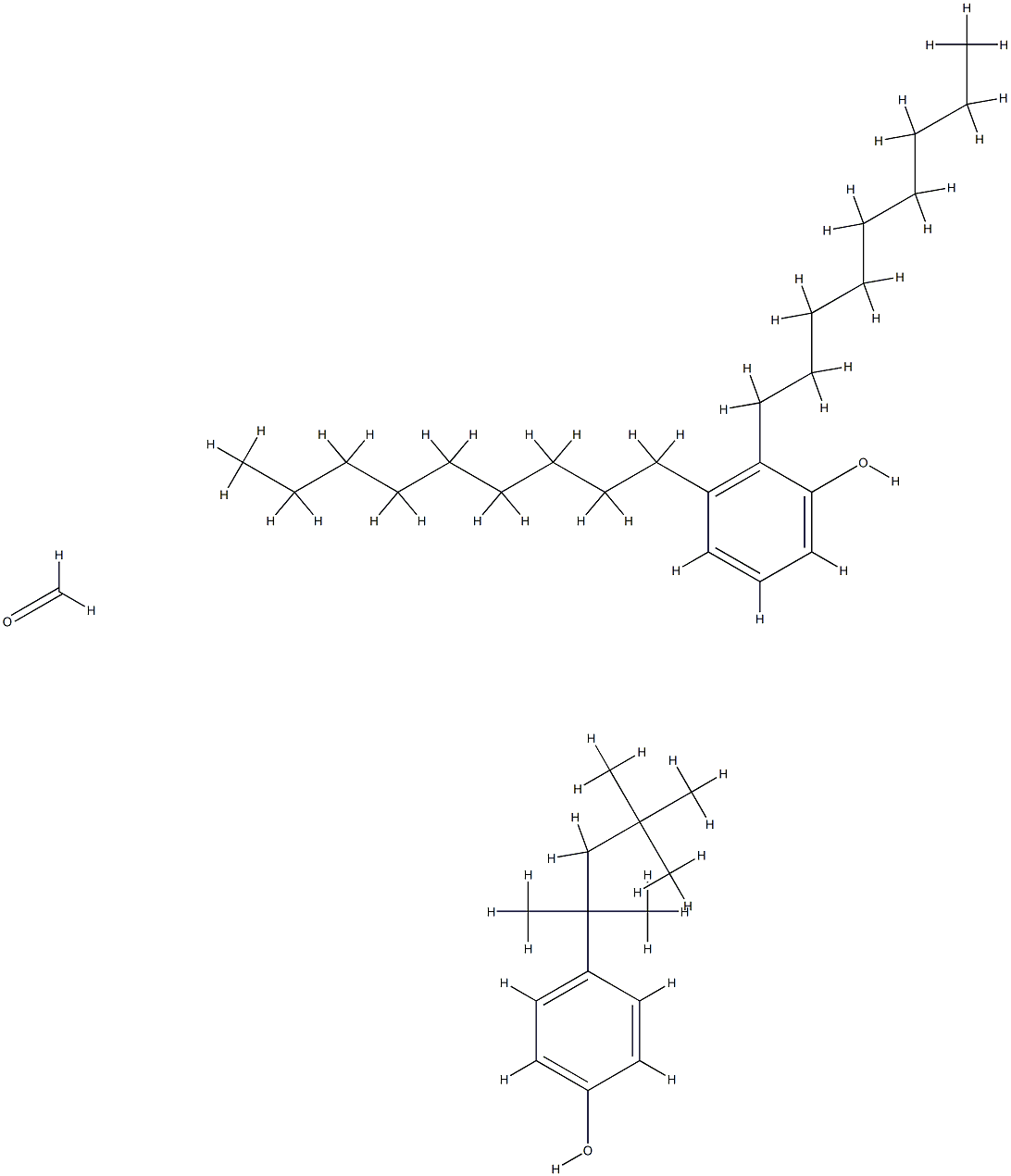 4-(1,1,3,3-Tetramethylbutyl)phenol polymer with formaldehyde and dinon ylphenol Struktur