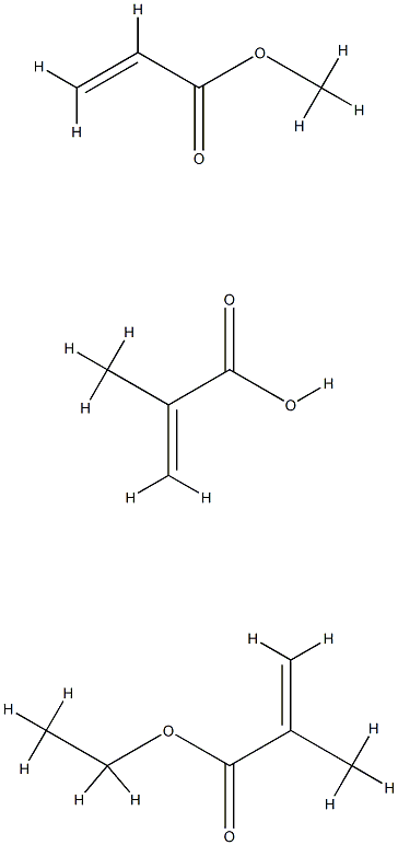 2-Propenoic acid, 2-methyl-, polymer with ethyl 2-methyl-2-propenoate and methyl 2-propenoate Structure
