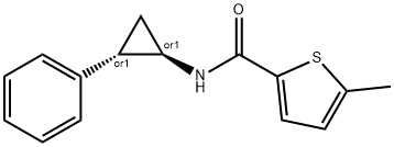 2-Thiophenecarboxamide,5-methyl-N-[(1R,2S)-2-phenylcyclopropyl]-,rel- Structure