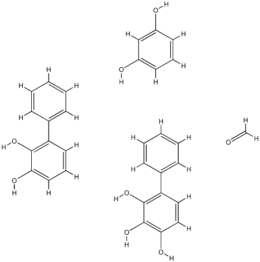 Formaldehyde, polymer with 1,3-benzenediol, 1,1-biphenyl-ar,ar-diol and 1,1-biphenyltriol Struktur