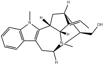 (19Z)-1,4-Dimethyl-3,21α-cyclo-3,4-secosarpagan-17-ol Struktur