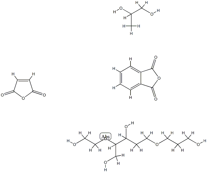 1,3-Isobenzofurandione,polymer with 2,5-furandione,2,2'-oxybis[ethanol],oxybis[propanol] and 1,2-propanediol Struktur