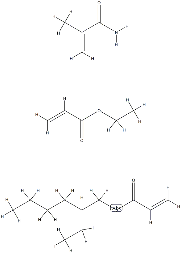 2-Propenoic acid, ethyl ester, polymer with 2-ethylhexyl 2-propenoate and 2-methyl-2-propenamide 结构式