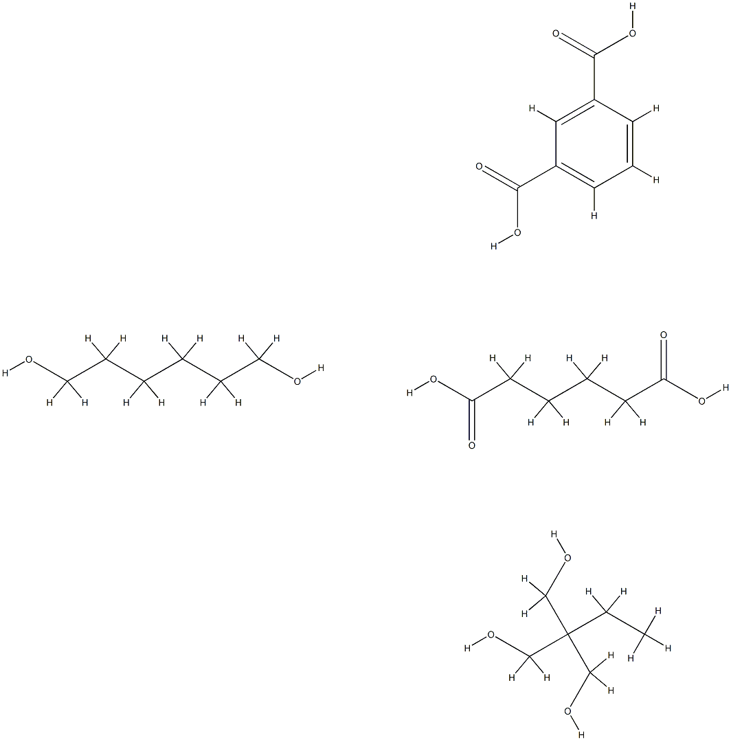 1,3-Benzenedicarboxylic acid, polymer with 2-ethyl-2-(hydroxymethyl)-1,3-propanediol, hexanedioic acid and 1,6-hexanediol 结构式