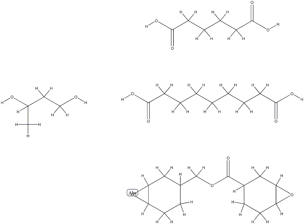 Nonanedioic acid, polymer with 1,3-butanediol, hexanedioic acid and 7-oxabicyclo[4.1.0]hept-3-ylmethyl 7-oxabicyclo[4.1.0]heptane-3-carboxylate,66037-24-9,结构式