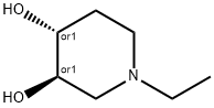 3,4-Piperidinediol, 1-ethyl-, (3R,4R)-rel- (9CI) Structure