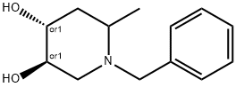 3,4-Piperidinediol, 6-methyl-1-(phenylmethyl)-, (3R,4R)-rel- (9CI) Structure