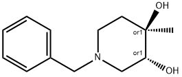 3,4-Piperidinediol, 4-methyl-1-(phenylmethyl)-, (3R,4R)-rel- (9CI) Structure