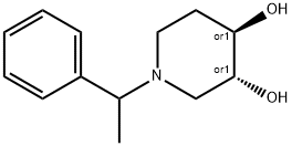 3,4-Piperidinediol, 1-(1-phenylethyl)-, (3R,4R)-rel- (9CI) Struktur