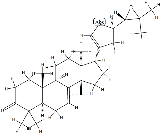 (13α,14β,17α,23R,24S)-21,23:24,25-Diepoxy-5α-lanosta-7,20-dien-3-one,66052-85-5,结构式