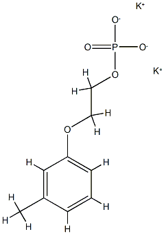 Α-膦酰基-Ω-(甲基苯氧基)-聚(氧-1,2-乙二基)二钾盐, 66057-30-5, 结构式