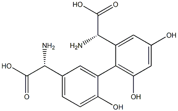 (αS,α'R)-α,α'-Diamino-4,6,6'-trihydroxybiphenyl-2,3'-diacetic acid Structure