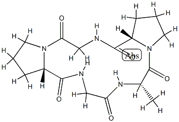 Cyclo(glycyl-prolyl-glycyl-alanyl-prolyl) Struktur