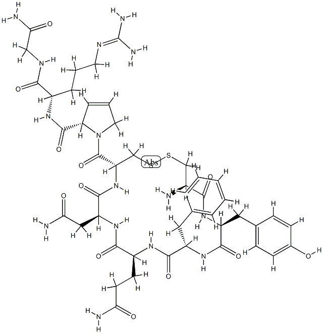 argipressin, (3,4-dehydro-Pro)(7)-,66185-31-7,结构式