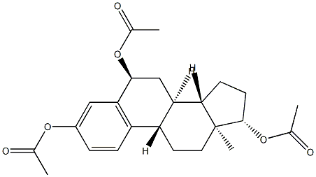 1,3,5(10)-Estratriene-3,6α,17β-triol triacetate Structure